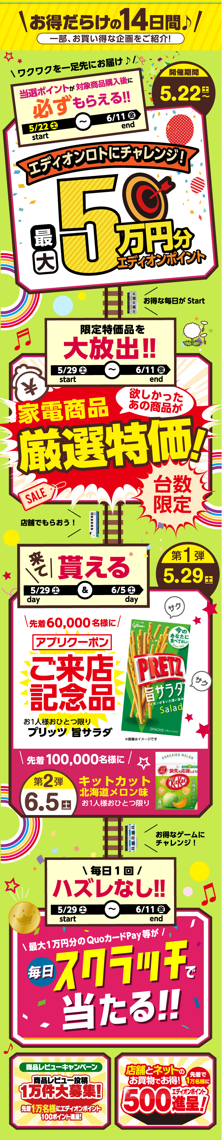 アプリ会員様感謝祭21 Edionなんば本店